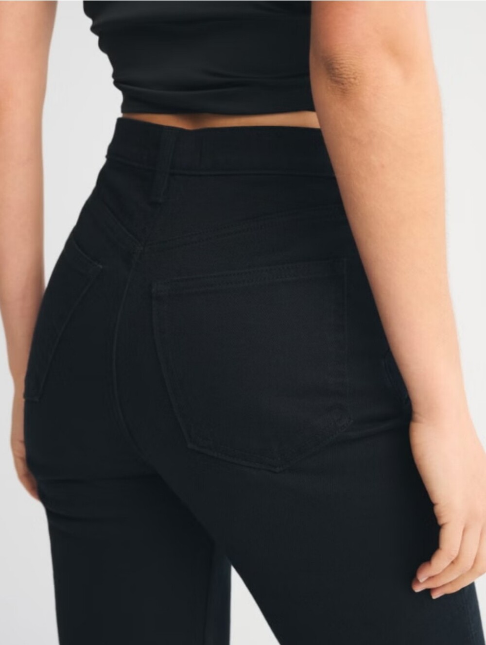 NWT Abercrombie & Fitch Ultra High Rise '90s Straight Jeans Sz 27 4L Black - Picture 6 of 14
